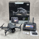 GT50 Foldable Drone with Built-in Screen Remote Controller - HD Dual Camera